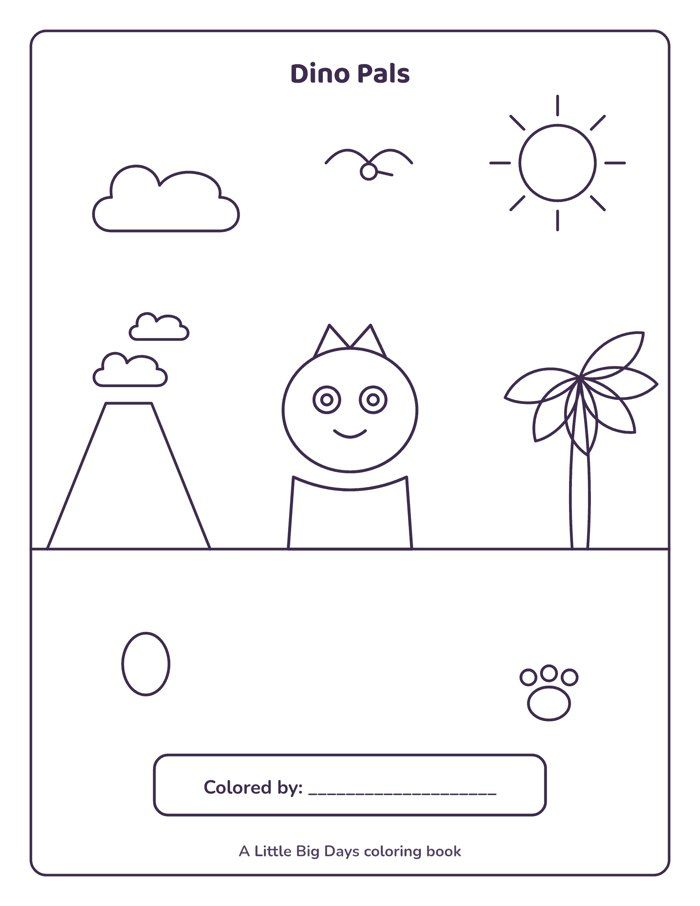 Dino Pals Coloring Book (14 Pages)