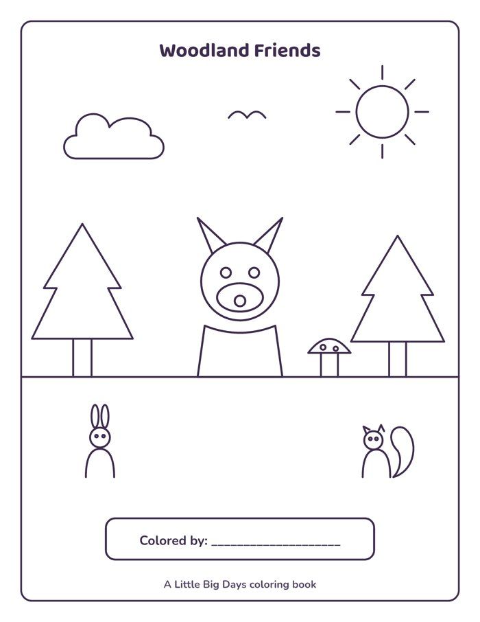 Woodland Friends coloring book