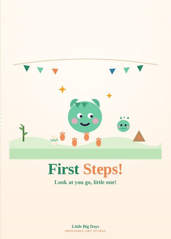 Dino Pals First Steps Card