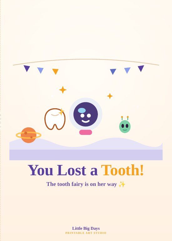 Space Explorers You Lost a Tooth! Card