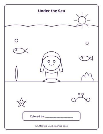 Under the Sea Coloring Book (14 Pages)