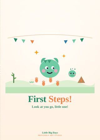Dino Pals First Steps Card