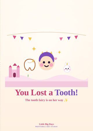 Princess Castle You Lost a Tooth! Card