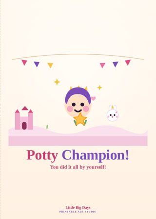 Princess Castle Potty Champion Card