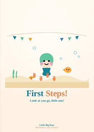 Under the Sea First Steps Card