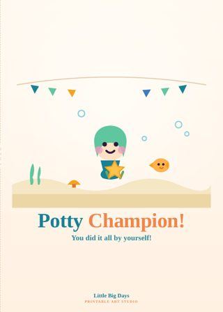 Under the Sea Potty Champion Card
