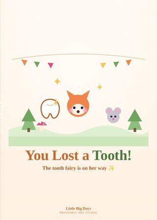 Woodland Friends You Lost a Tooth! Card